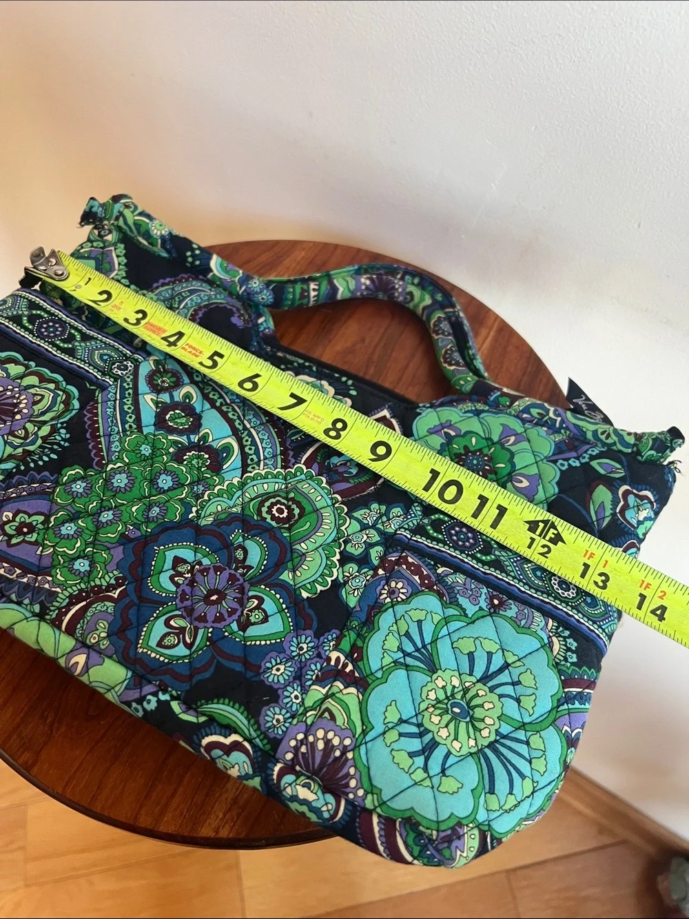 Vera Bradley Quilted Paisley bag in Blue and Green